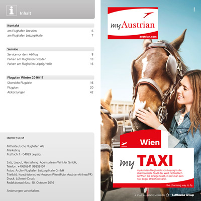 Flugplan Inhaltsseite