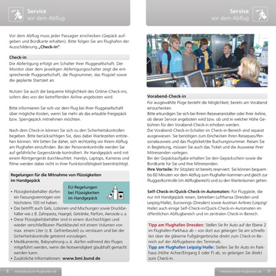 Flugplan Inhaltsseite