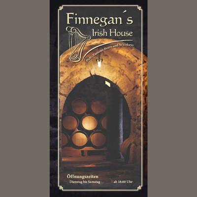 Speisekarte Finnegans Titelseite