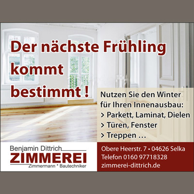Anzeige Zimmerei