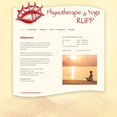 Screenshot Startseite